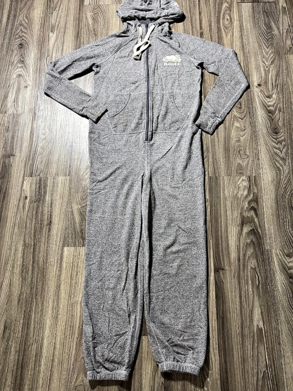 Roots Gray Hooded Jumpsuit Size Medium